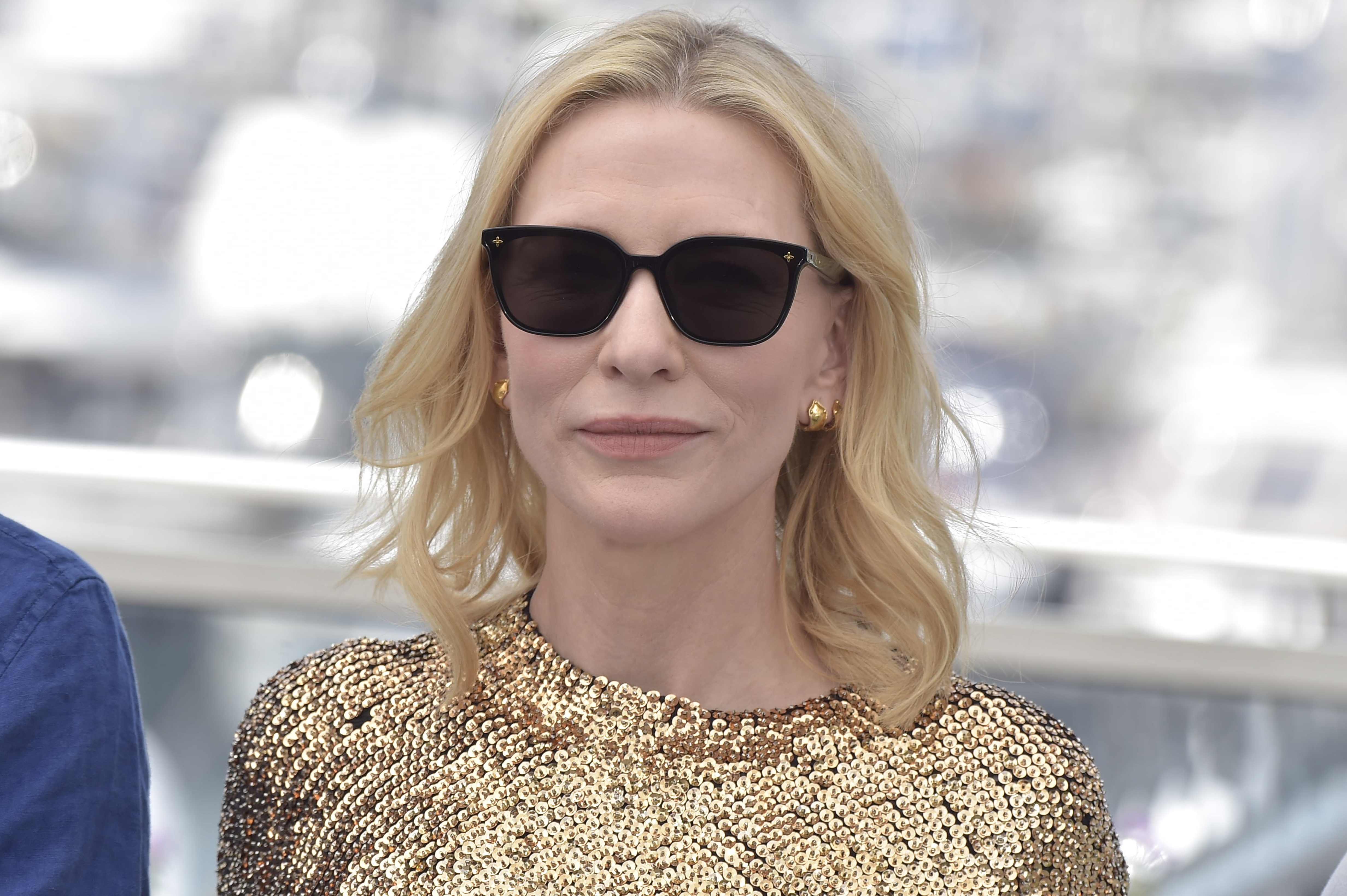 Cate Blanchett v Cannes na premiéře filmu Drby.