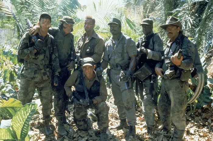 Shane Black, Carl Weathers, Jesse Ventura, Arnold Schwarzenegger, Bill Duke