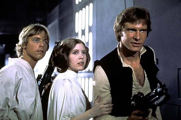 Carrie Fisher, Mark Hamill, Harrison Ford