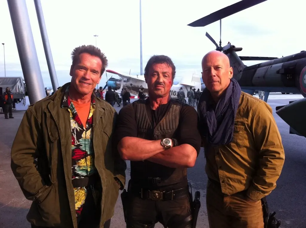 Bruce Willis, Sylvester Stallone, Arnold Schwarzenegger