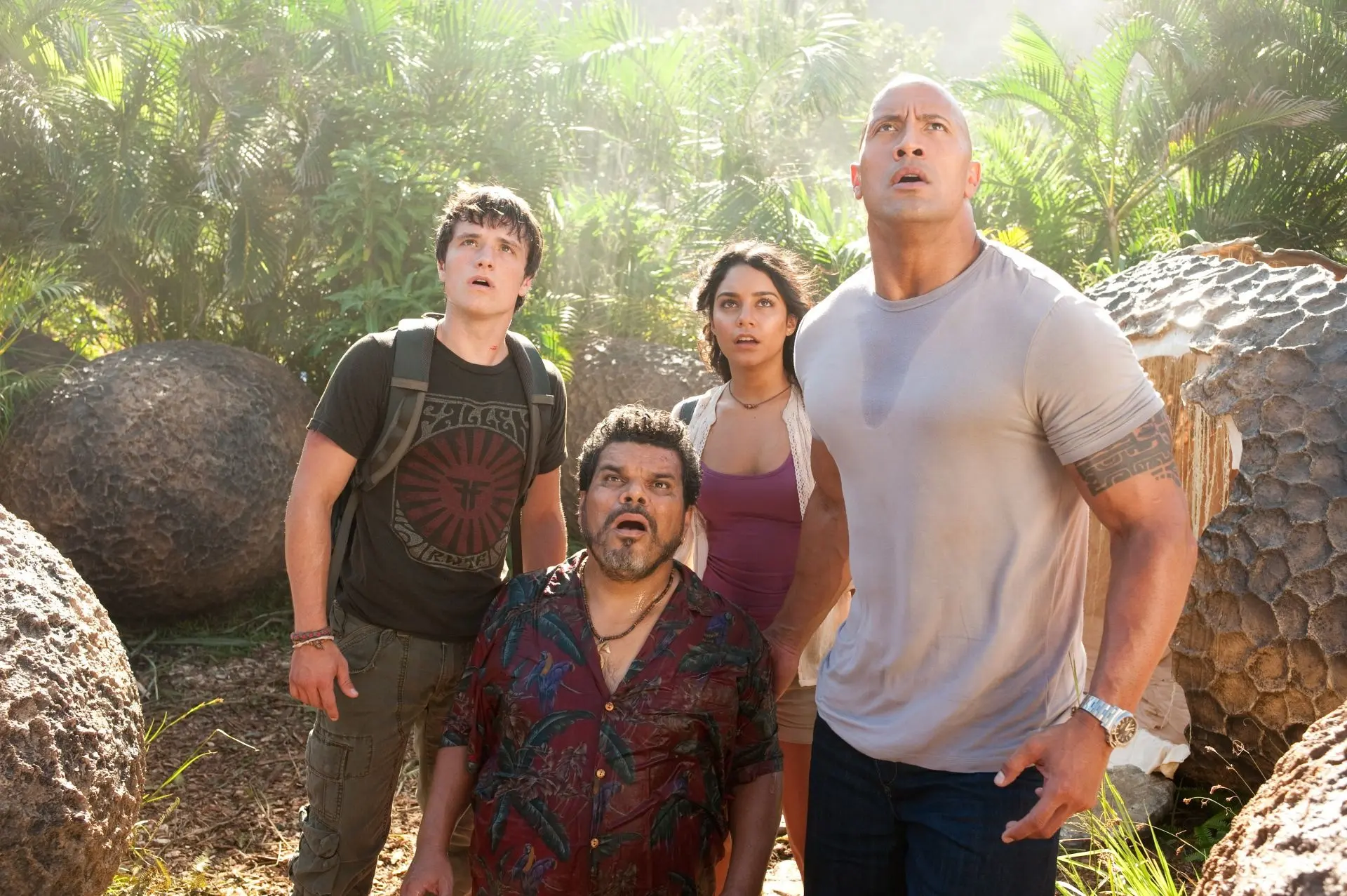 Josh Hutcherson, Vanessa Hudgens, Luis Guzmán, Dwayne Johnson