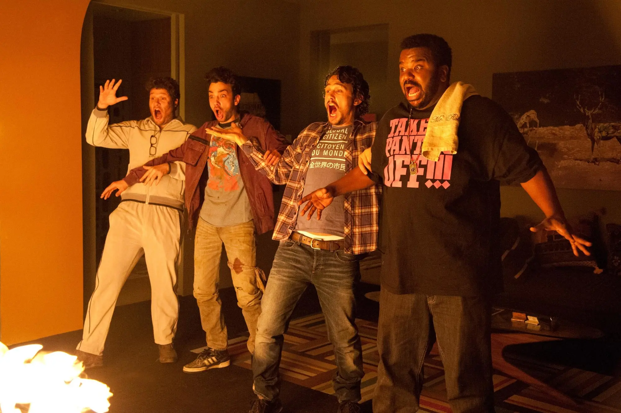 Craig Robinson, Seth Rogen, Jay Baruchel, James Franco