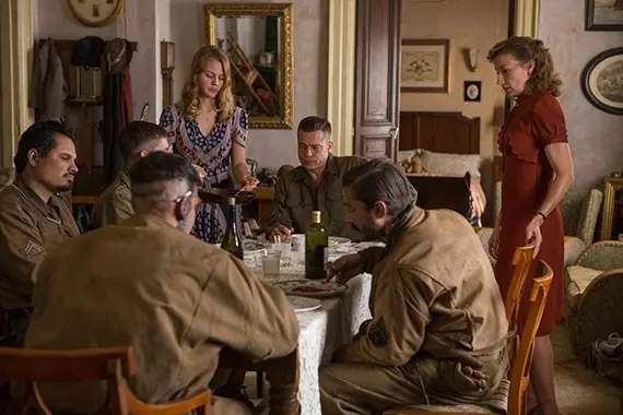 Michael Peña, Alicia von Rittberg, Shia LaBeouf, Anamaria Marinca, Logan Lerman, Jon Bernthal, Brad Pitt