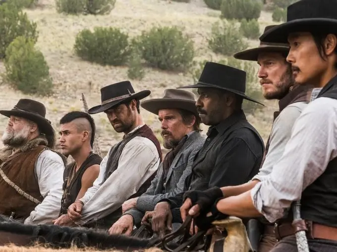 Vincent D'Onofrio, Byung-hun Lee, Ethan Hawke, Chris Pratt, Martin Sensmeier, Denzel Washington, Manuel Garcia-Rulfo