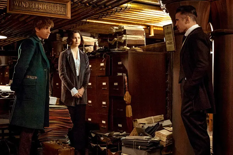 Katherine Waterston, Colin Farrell, Eddie Redmayne