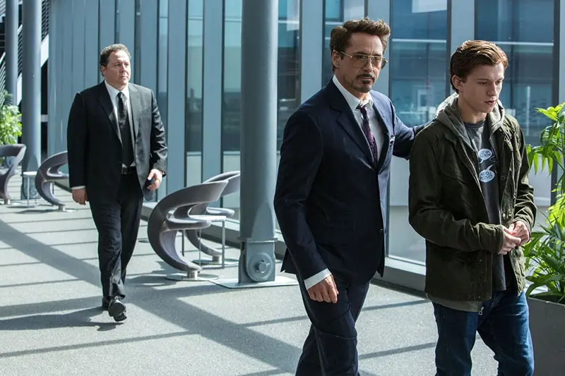 Jon Favreau, Robert Downey jr., Tom Holland