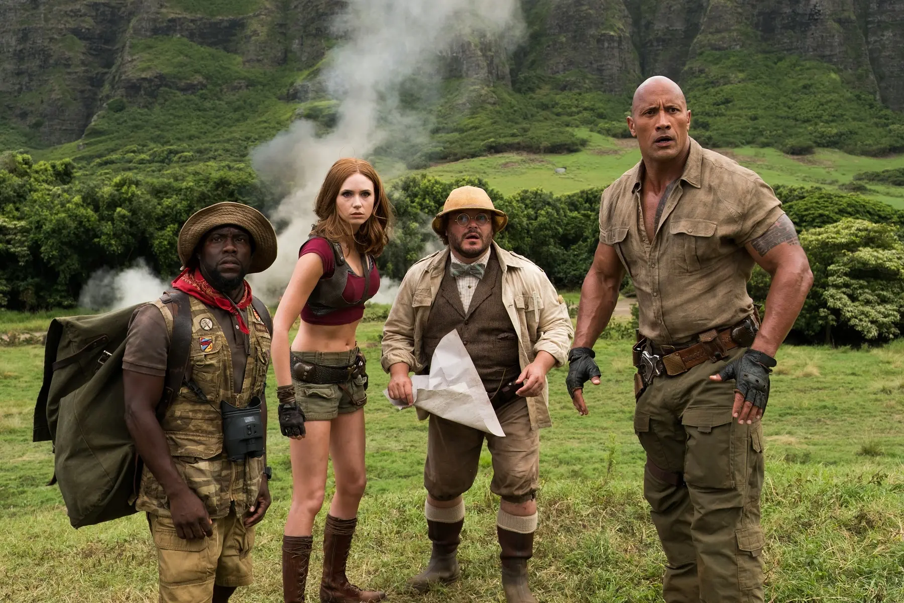 Karen Gillan, Kevin Hart, Dwayne Johnson, Jack Black