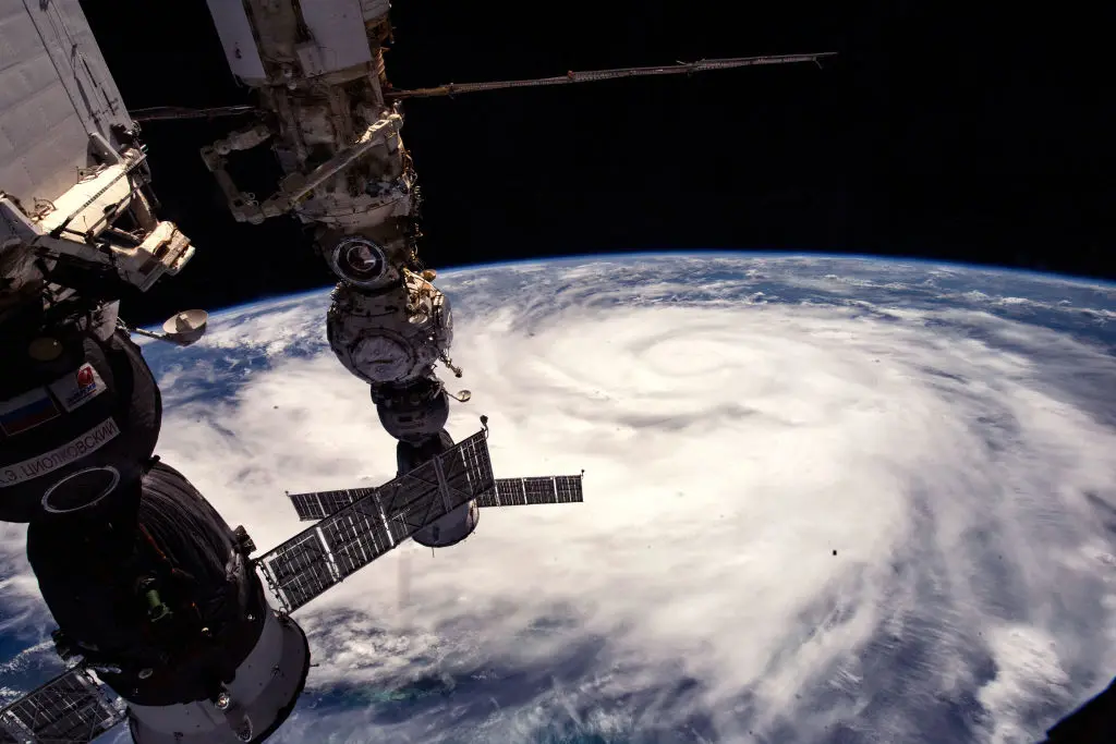 hurikán Ian nad Karibským mořem z vesmíru