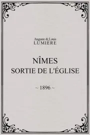 Nîmes, sortie de l'église