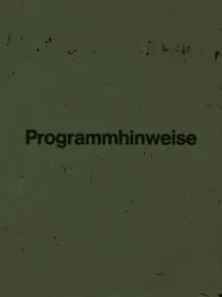 Programmhinweise