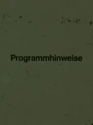 Programmhinweise