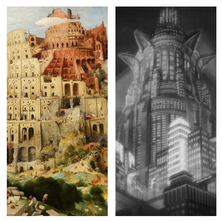 Stavba babylonské věže / Metropolis