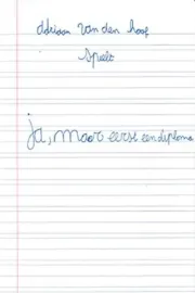 Adriaan Van den Hoof: Ja, Maar eerst een diploma