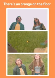 There's an orange on the ground