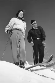 Skiing Scene in Quebec