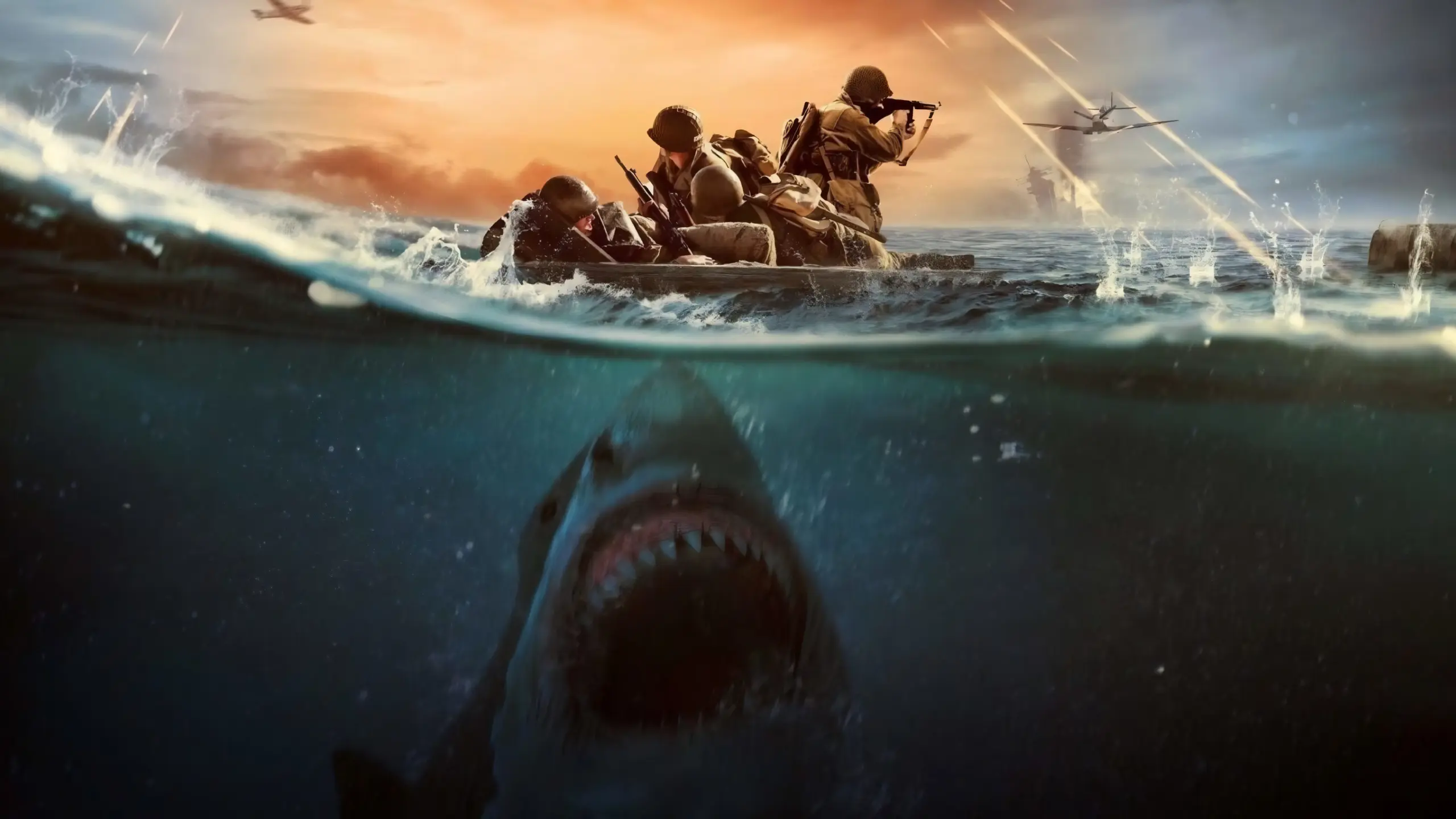 Předchůdce Čelistí, na něhož jsme čekali? Válečný horor se žralokem cení zuby v drsném traileru