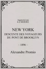 New York, descente des voyageurs du pont de Brooklyn