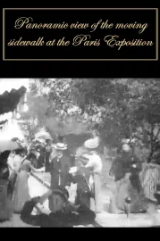 Visão panorâmica da esteira rolante na Exposição de Paris